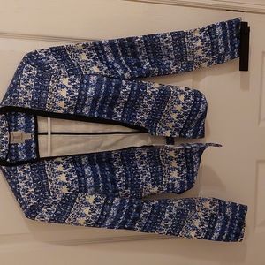 Tristan Style Blue Floral Blazer Size Small Canadian Brand